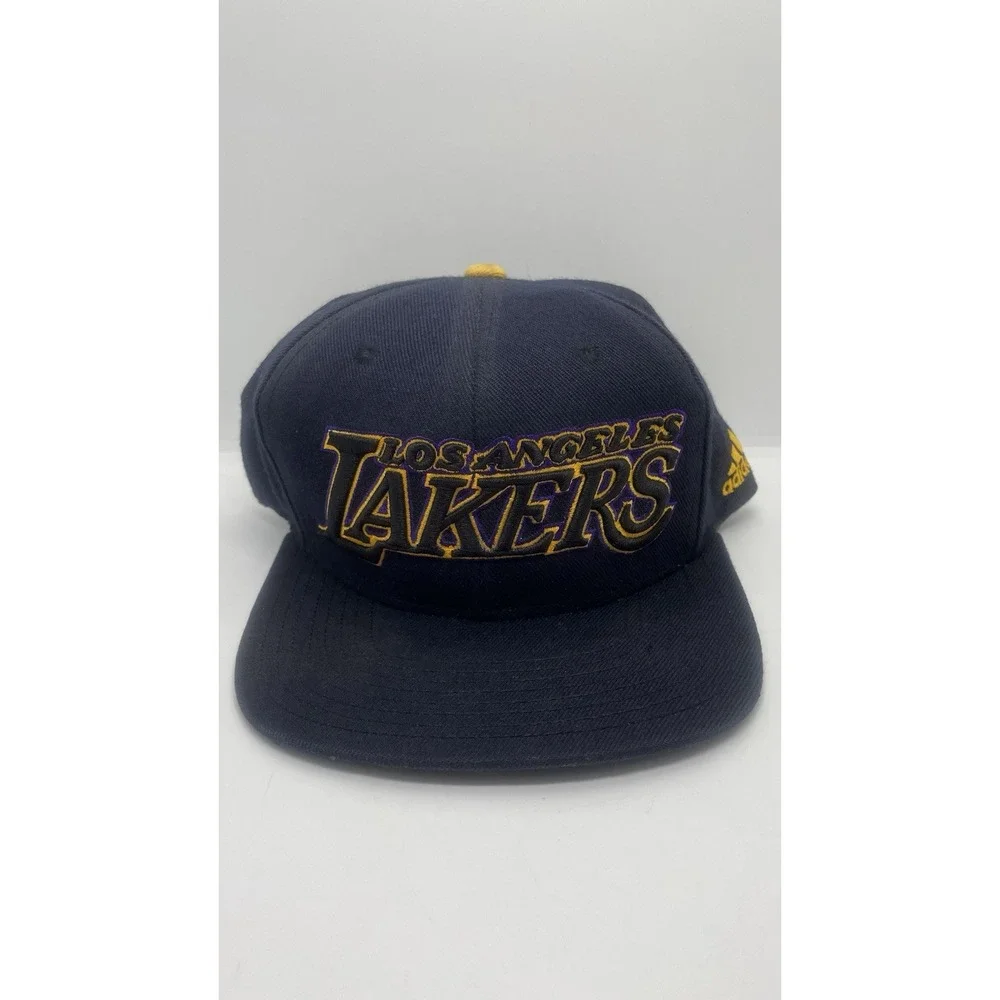 2013 Adidas NBA Los Angeles Lakers Dark Blue/Black Snapback Hat ~ Pre-Owned‎